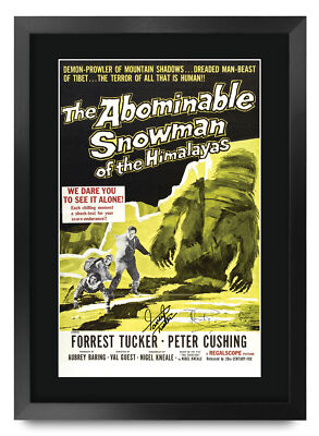 Der abscheuliche Schneemann Filmplakat signiert gedruckt Autogramm A3 gerahmt