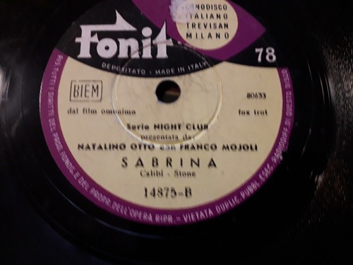 78 giri" NATALINO OTTO "SMILE - SABRINA " FONIT SERIE NIGHT CLUB 14875 VG - Picture 2 of 2
