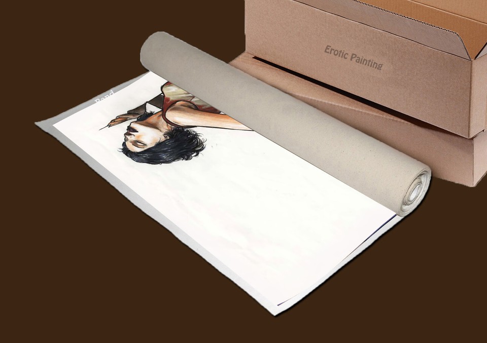 Erotic art Nude Sexy Canvas 30x42 Passion of Love Drawing Collection