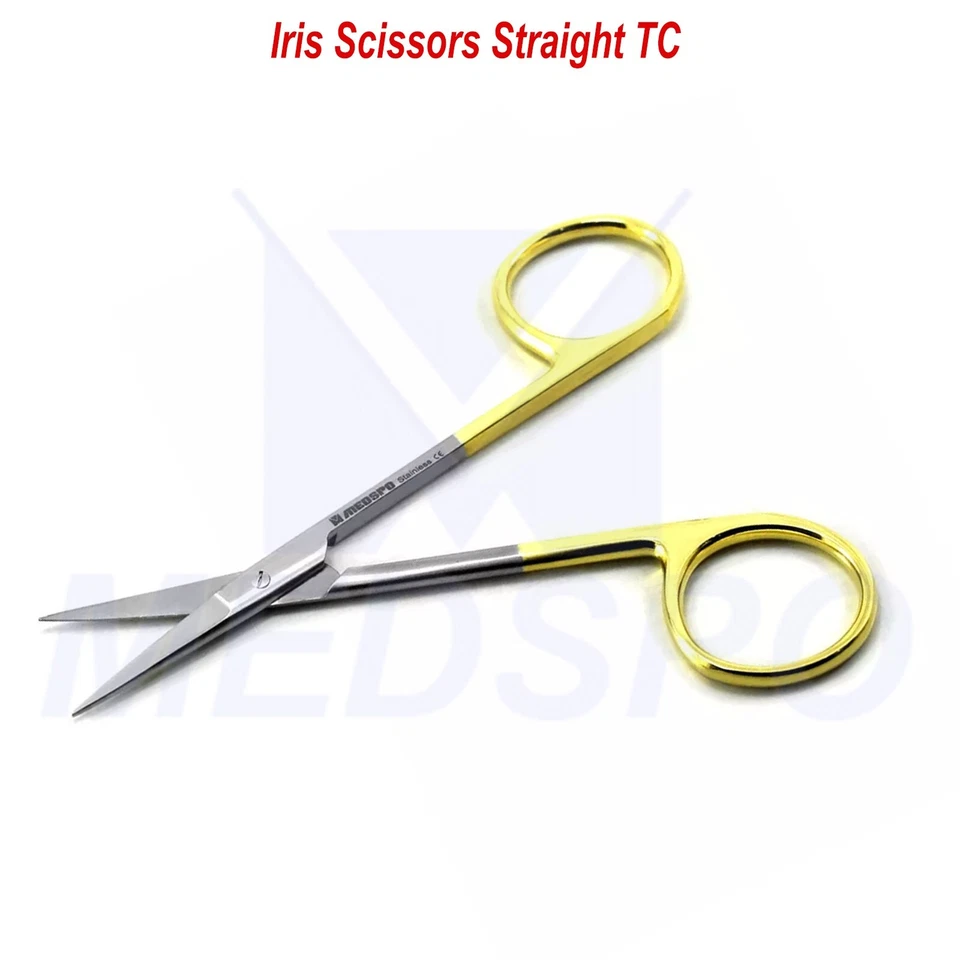 Dental Iris Scissors TC Straight Curved Suture Removal Dissecting Surgical Shear - Image 4 of 4