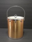Vintage George Briard Brushed Gold Ice Bucket With 3 Piece Tool Utensils Holder