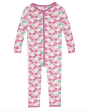 Kickee Pants Convertible Sleeper With Zipper Tulip Scales