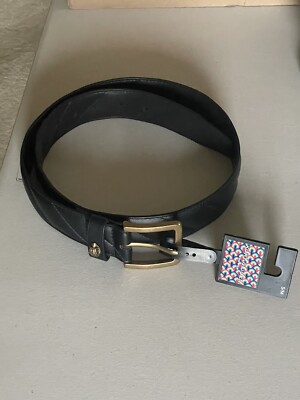 Kurt Geiger Black Leather Belt with Silver Eagle eye Buckle Kurt Geiger London 0.78 main image 4