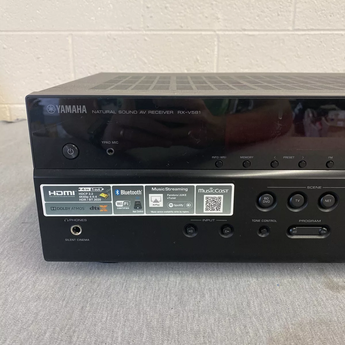 Yamaha Natural Sound AV Receiver RX-V581 *No Remote*