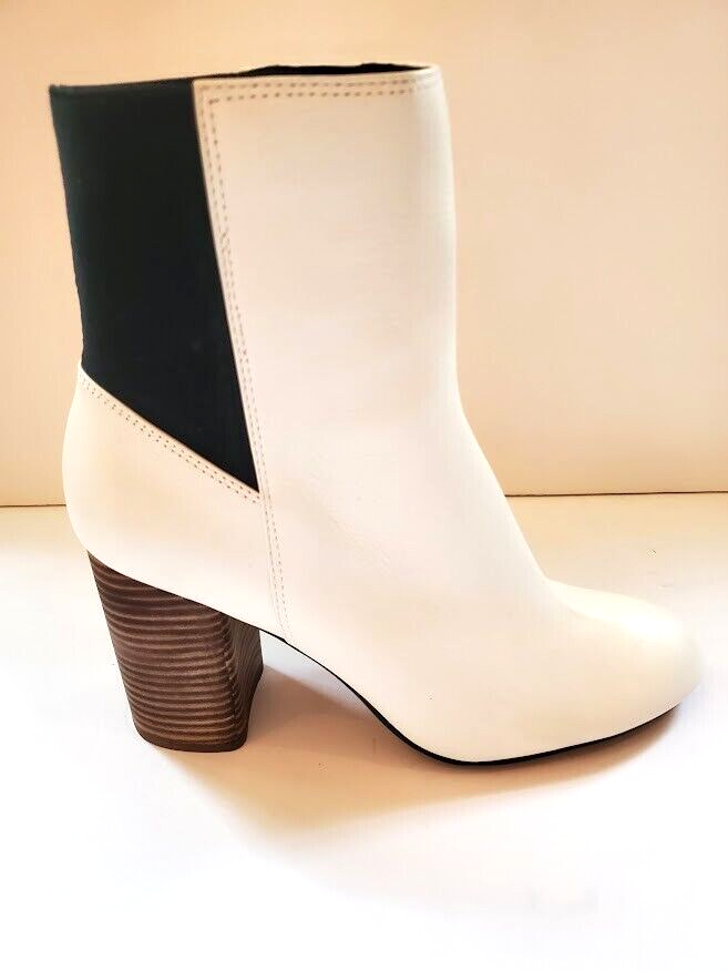 Dolce Vita Ramona Booties White Leather Boots Women's Size 10 NEW