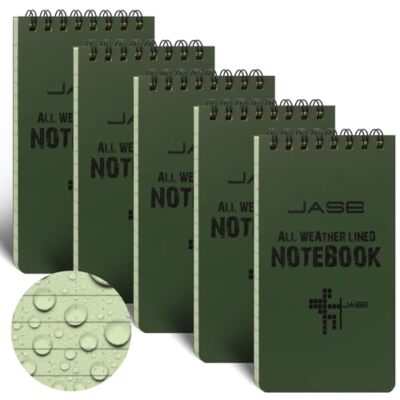 5x All-Weather Memo Paper Notepad w/ Cover Waterproof Write in the Rain 