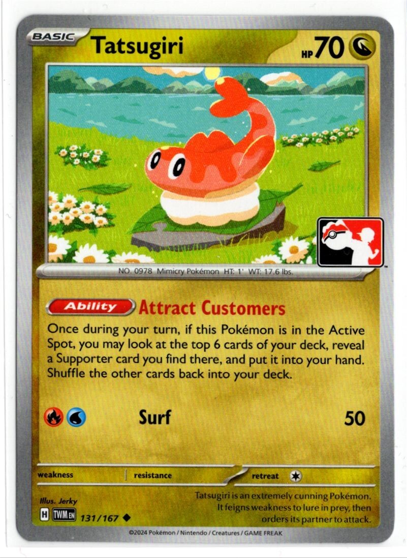 Play! Pokemon Prize Pack 6 Twilight Masquerade 131/167 Tatsugiri