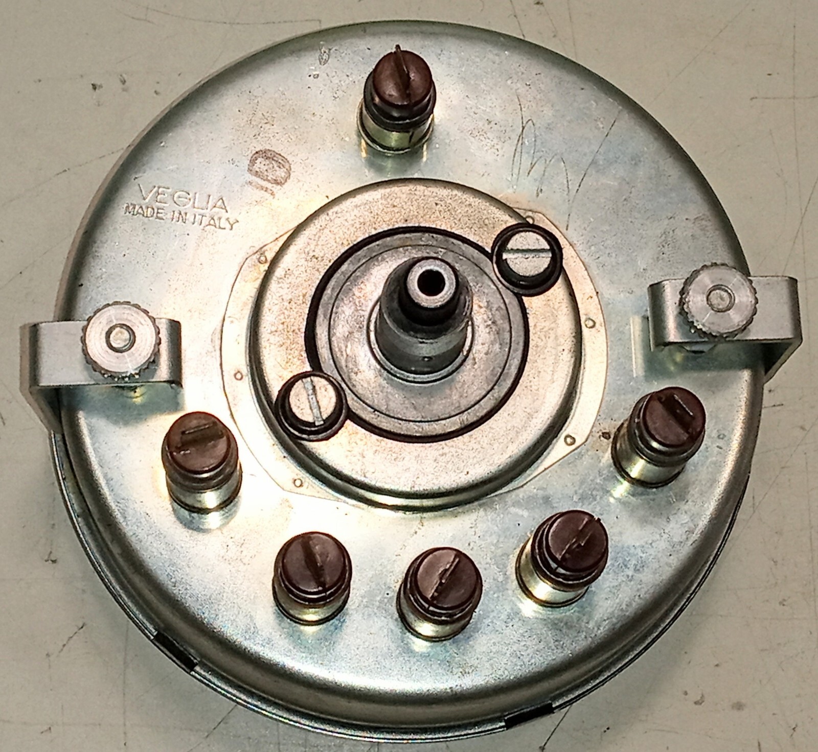 Ferrari 275  Dashboard Tachometer Gauge_Veglia Rev Counter_Chrome Bezel_NEW_OE