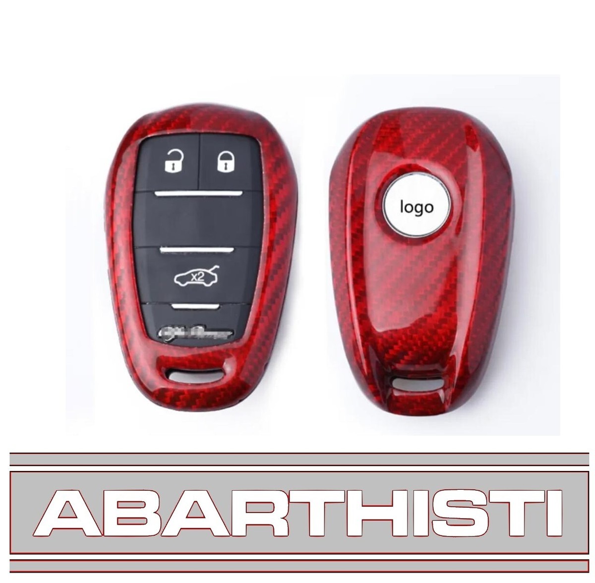 GRIGLIA RADIATORE GRIGLIA Logo Emblema Anello Fibra Di Carbonio ABS Per - Foto 8