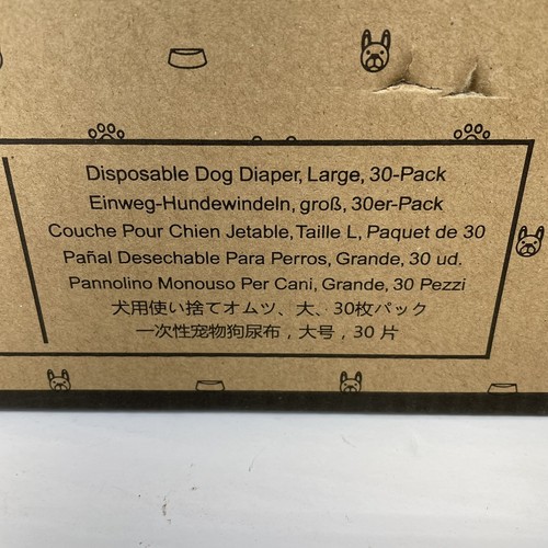 AmazonBasics 30 Pack Disposable Dog Diapers Size Large - Sealed In Box - Picture 2 of 4