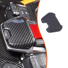 Matte Real Carbon Fiber Console Knob Trim Cover Fits Lamborghini URUS 2018-2023