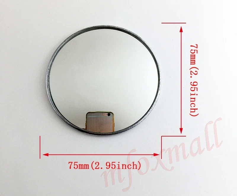 2X Vehicle Rearview Back Blind Spot Mirror Auxiliary Wide Angle Convex Accessory - Image 2 of 4