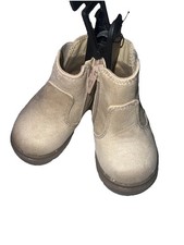 Wonder Nation Infant Baby Girls Gold Slip on Chelsea Boots Various Sizes NEW