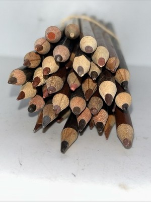 Lot 36 Crazart Prang Crayola Colored Pencils browns BULK Some Used New Mixed 7 