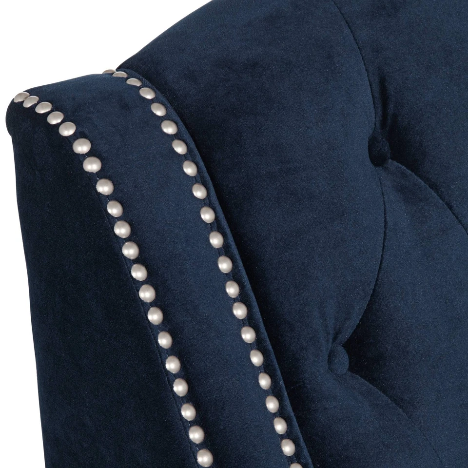Tivoli Bella Ink蓝色天鹅绒塔夫特扶手椅 — 第 3/4 张图片