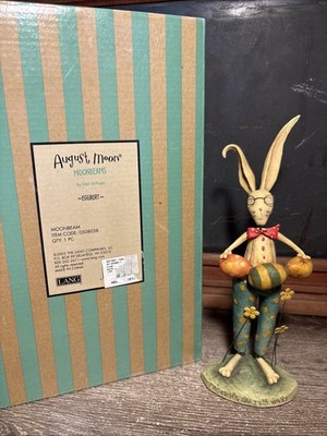 Lang August Moon Dan DePaolo Easter Bunny Eggbert Figurine Box Moonbeams 2005
