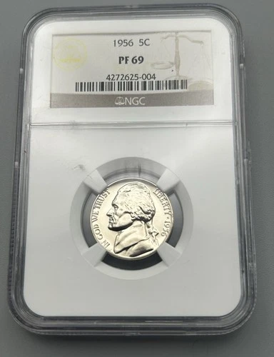 1956 Jefferson Nickel NGC PF69~ Very Eye Appealing Coin~ PR69 Perfect Luster!
