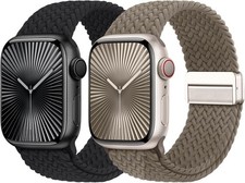Braided Stretchy Magnetic Solo Loop Band for Apple Watch 49mm 45mm 44mm 42mm Men