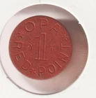 1944 US WWII OPA Red Ration Token YT Collectible WW2 Collection Old War Coin USA