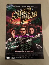 Starship Troopers Cast Signed Movie Poster Autographed by Cast JSA Authentic