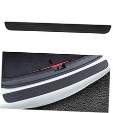 Car Rear Bumper Protector Guard, Universal Rubber Scratch Resistant Trunk Black