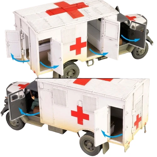 OPEL BLITZ GERMAN 4x4 AMBULANCE 1940 BIANCO 1:32 Forces Of Valor Mezzi Militari  - Immagine 3 di 4