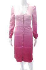 Lioness Womens American Sweetheart Midi Dress Pink Ombre Sz Extra Small