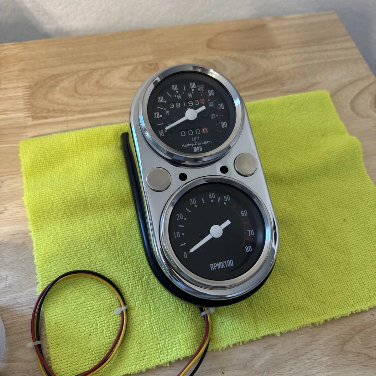 Cadran De Compteur (gauge) Pour Harley-Davidson Softail - Conversion MPH En Km/h - Neuf