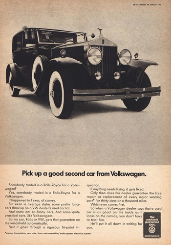 1969 Volkswagen: Pick Up Good Second Car Vintage Print Ad