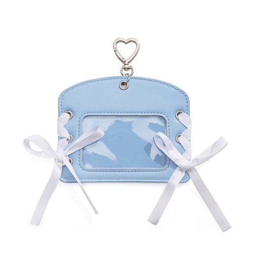 Fashionable Bows Accent Card Case Compact Lightweight PU Photocard Holder - Picture 6 of 12