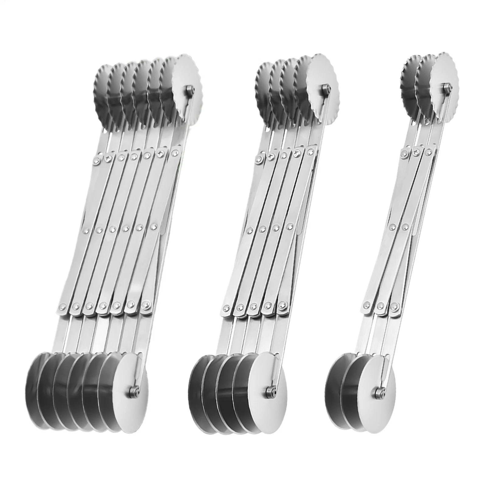 Wheel Pastry Cutter Stainless Steel Pizza Slicer Multi-Round Dough Roller
Opens in a new window or t