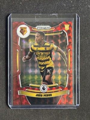 2021-22 Panini Prizm EPL #270 Joao Pedro Red Mosaic Prizm RC