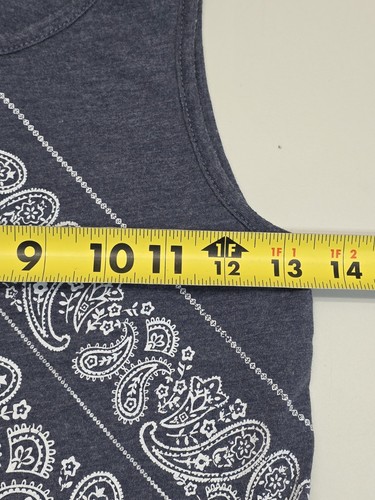 Rock&Roll Denim Tanktop Damen klein ärmellos blau U-Ausschnitt Pullover USA - Bild 5 von 8
