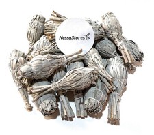 40 California White Sage Smudge Sticks, 3 to 4 Inch Hand Tied, All Natural fo...