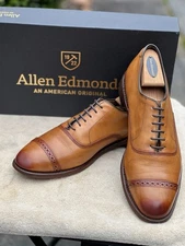 Allen Edmonds Men's Fifth Avenue Cap-Toe  Oxfords Walnut Sz 8E Made USA 🇺🇸