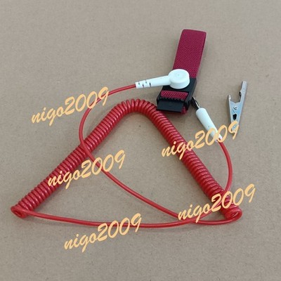 NEW Anti-static Antistatic ESD Ground Strap Wrist Band Grounding Bracelet Red  *