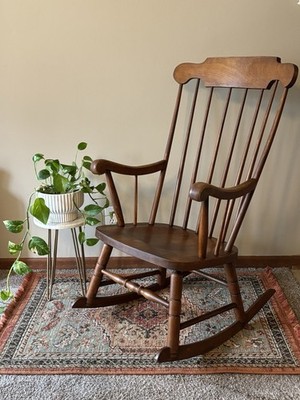 Tell City Chairs Beautiful Vintage MCM Hard Rock Maple Rocking