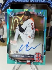 2025 Bowman Draft Anthony Eyanson 1st Chrome Aqua Lava Refractor Auto /199 CPA-A