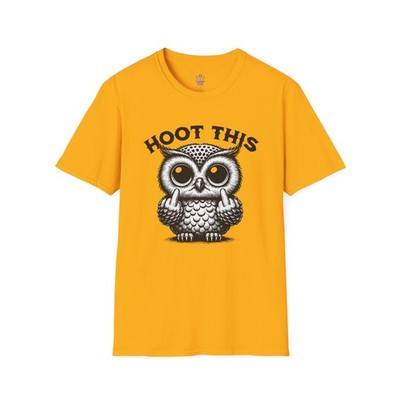 Wise Old Owl Hoot This Two Fingers Up T-Shirt