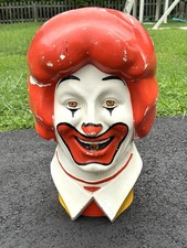 RARE Vintage 1977 Licensed McDonald’s Ronald McDonald Sign Balloon Tank Head