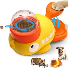 Dog Puzzle Feeder Interactive Cat Food Treat Dispenser Cartoon Duck Press Pet OY