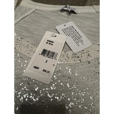 SPLENDID Sz S SPARKLE AND SHINE BALLON LONG SLEEVE JERSEY TEE OFF WHITE NWT