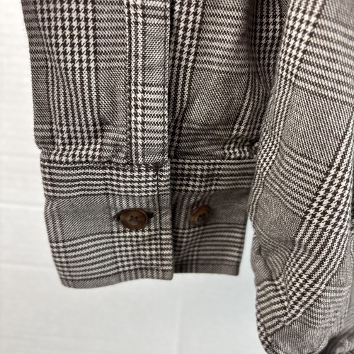 Vintage DICKIES Brown Plaid Flannel Shirt Men’s M Camp Trucker Grunge 90s Y2K by Dickies, $26.99 - Photo 14