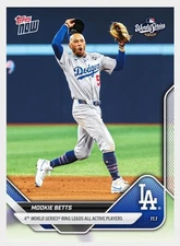Mookie Betts 4th World Series Ring 2025 MLB TOPPS NOW 928 Final Two Outs
