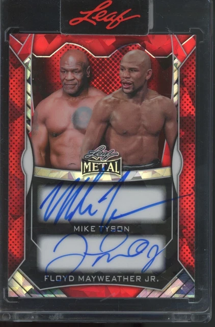 2024 Leaf Metal Dual Crystal #DA18 Floyd Mayweather Jr. Mike Tyson 2/3 Auto