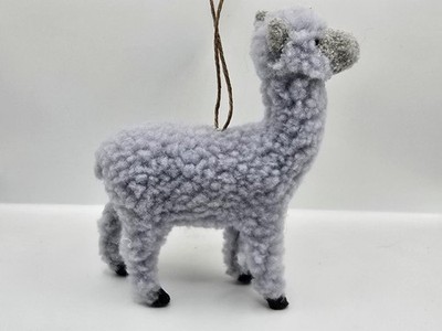 New Faux Fur Llama Alpaca Christmas Tree Ornament Furry Holiday Decoration Gift