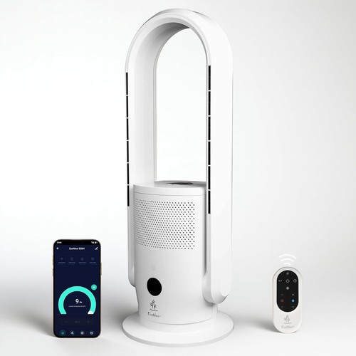 EcoNour 3-in-1 Bladeless Tower Fan with Heater Cooler & Air Purifier