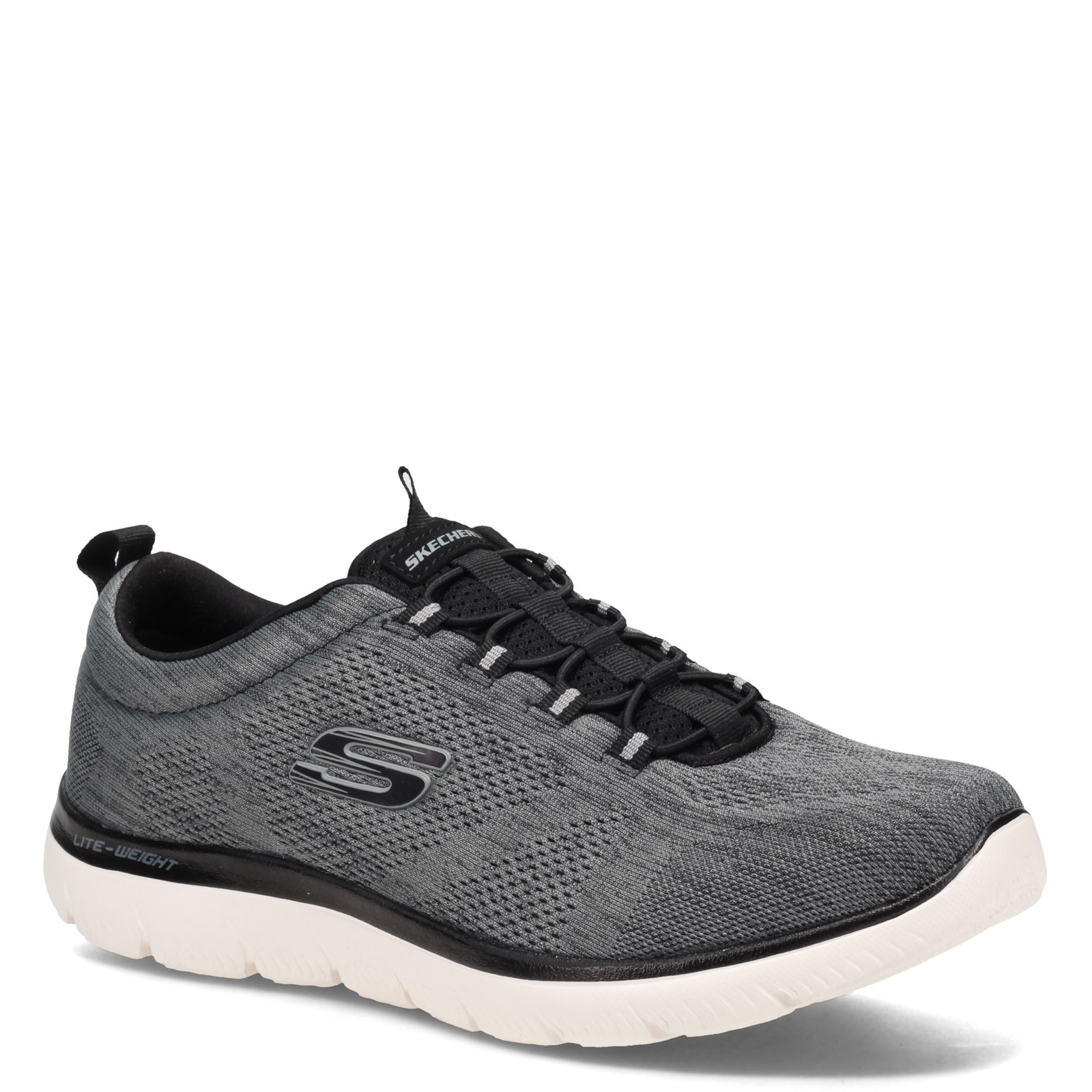 Мужские кроссовки Skechers, Summits - Кроссовки Louvin 232186-BKW Черно-белые ИЗ СИНТЕТИЧЕСКОЙ ТКАНИ