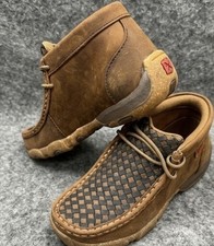 Twisted X Kid's Chukka Oiled Saddle Basket Weave Driving Moc YDM0046
