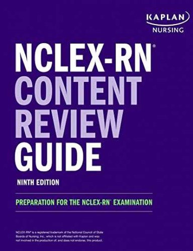 NCLEX-RN Content Review Guide: - Paperback, by Kaplan Nursing - Very Good